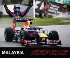 Sebastian Vettel γιορτάζει τη νίκη του στο Grand Prix της Μαλαισίας 2013